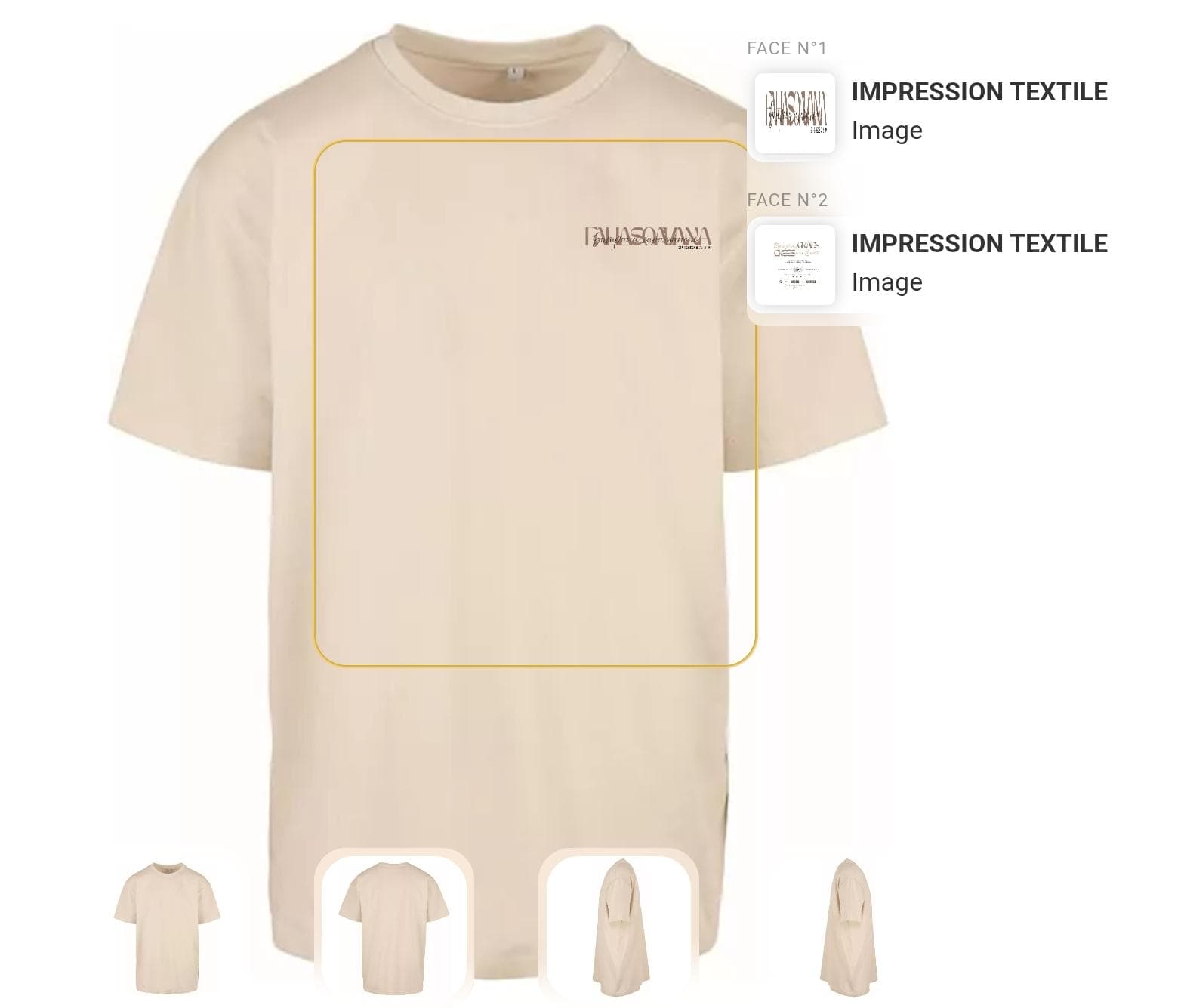 T-shirt beige, vue avant